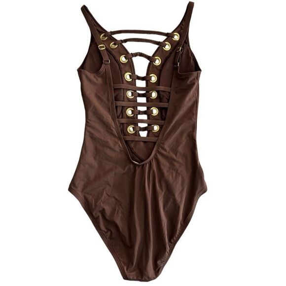 Bleu by Rod Beattie The Limited Edition Hole In One Swimsuit 4 Brown - Picture 7 of 10